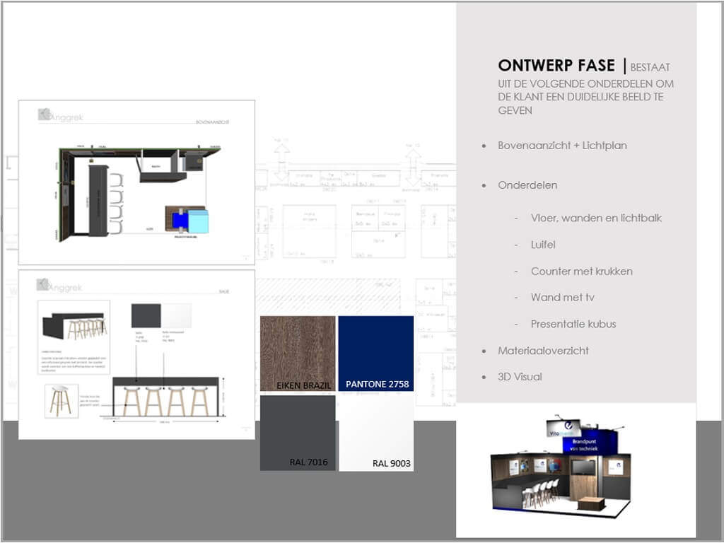 ontwerp fase aanzichten 3D tekeningen materialen